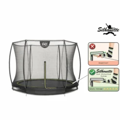 EXIT TOYS EXIT Silhouette Inground Trampoline ø244cm Met Veiligheidsnet - Zwart 7 EXIT TOYS EXIT Silhouette Inground Trampoline ø244cm Met Veiligheidsnet - Zwart -Kinderspeelgoed exit silhouette inground trampoline o244cm met veiligheidsnet zwart a251714 2