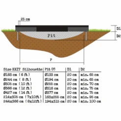 EXIT TOYS EXIT Silhouette Inground Trampoline ø244cm Met Veiligheidsnet - Zwart 8 EXIT TOYS EXIT Silhouette Inground Trampoline ø244cm Met Veiligheidsnet - Zwart -Kinderspeelgoed exit silhouette inground trampoline o244cm met veiligheidsnet zwart a251714 3