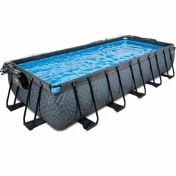 EXIT TOYS EXIT Stone Zwembad 540x250x100cm Met Afdekking, Sand Filter En Warmtepomp, Grijs -Kinderspeelgoed exit stone zwembad 540x250x100cm met afdekking sand filter en warmtepomp grijs a294605 2