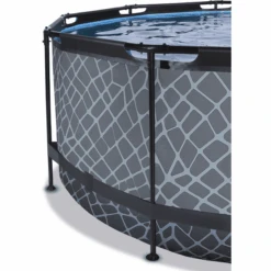 EXIT TOYS EXIT Stone Zwembad ø360x122cm Met Afdekking, Sand Filter En Warmtepomp, Grijs -Kinderspeelgoed exit stone zwembad o360x122cm met afdekking sand filter en warmtepomp grijs a294635 2
