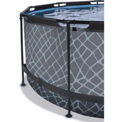 EXIT TOYS EXIT Stone Zwembad ø360x122cm Met Filterpomp, Grijs 7 EXIT TOYS EXIT Stone Zwembad ø360x122cm Met Filterpomp, Grijs -Kinderspeelgoed exit stone zwembad o360x122cm met filterpomp grijs a294607 2