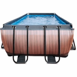 EXIT TOYS EXIT Wood Pool 540x250x122cm Met Sand Filterpomp, Bruin -Kinderspeelgoed exit wood pool 540x250x122cm met sand filterpomp bruin a294618 2