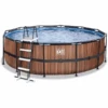 EXIT TOYS EXIT Wood Pool ø450x122cm Met Zandfilterpomp, Bruin