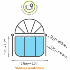 EXIT TOYS EXIT Zwembad Zonnescherm ø360 Cm -Kinderspeelgoed exit zwembad zonnescherm o360 cm a308175 3