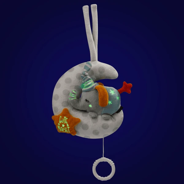 Fehn ® Muzikale Klok Olifant In De Maan Goedenacht 4 Fehn ® Muzikale Klok Olifant In De Maan Goedenacht - Afbeelding 4