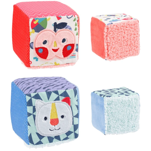 Fehn ® Set Van 4 Kubussen COLOR Friends 2 Fehn ® Set Van 4 Kubussen COLOR Friends - Afbeelding 2