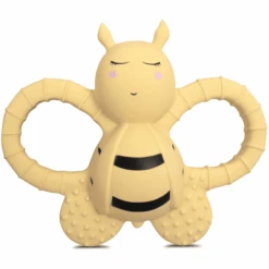 Filibabba Bijtring Bella De Bij Natuurlijk Rubber - Bleke Banaan