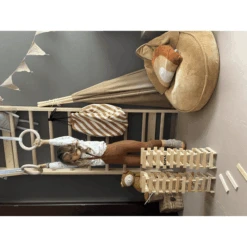 Fitwood ULPU MINI Turnringen, Berken Wit Gewaxt - Zwarte Banden -Kinderspeelgoed fitwood ulpu mini turnringen berken wit gewaxt zwarte banden a377289 4