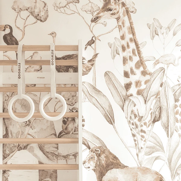 Fitwood ULPU MINI Turnringen, Grijs - Witte Banden 4 Fitwood ULPU MINI Turnringen, Grijs - Witte Banden - Afbeelding 4