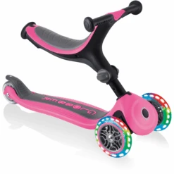 GLOBBER GO-UP FOLDABLE PLUS LIGHT S Roze - Met Verlichte Wielen -Kinderspeelgoed globber go up foldable plus light s roze met verlichte wielen a315699 3