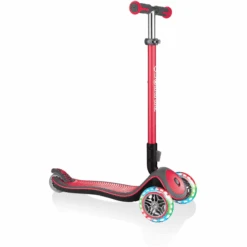 GLOBBER Scoot Er ELITE DELUXE LIGHT S Rood Met Verlichte Wielen