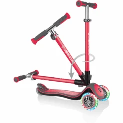 GLOBBER Scoot Er ELITE DELUXE LIGHT S Rood Met Verlichte Wielen -Kinderspeelgoed globber scoot er elite deluxe light s rood met verlichte wielen a303779 3