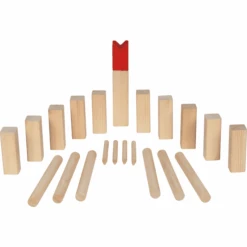 Goki KUBB Spel Incl. Katoenen Zak -Kinderspeelgoed goki kubb spel incl katoenen zak a352122 2