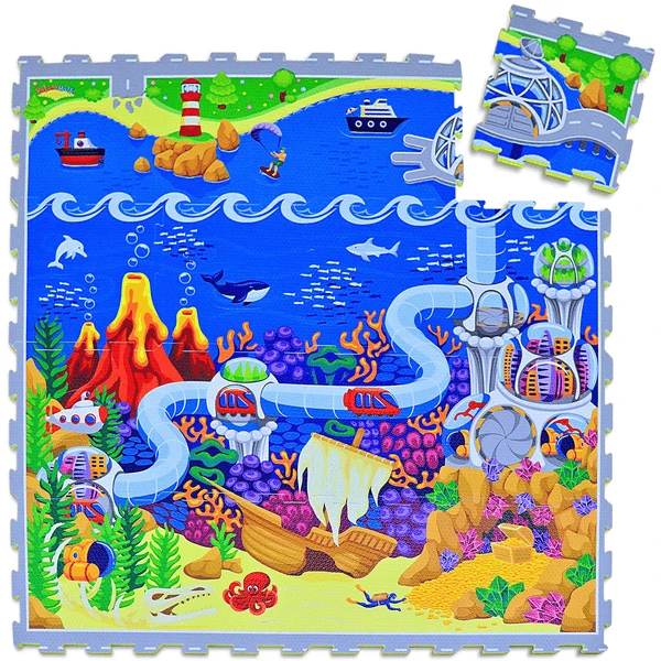 Hakuna Matte Puzzelmat - Ocean (120 X 120 Cm) 1 Hakuna Matte Puzzelmat - Ocean (120 X 120 Cm)