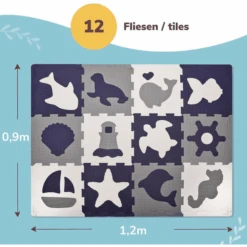 Hakuna Matte Puzzelmat - Zeewereld (120 X 90 Cm) -Kinderspeelgoed hakuna matte puzzelmat zeewereld 120 x 90 cm a297986 1