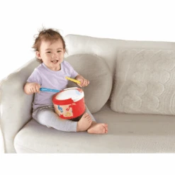 Hape Leren Speeltrommel -Kinderspeelgoed hape leren speeltrommel a314353 4