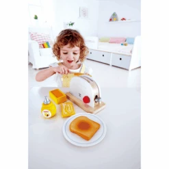 HAPE Pop-Up-Toaster-set -Kinderspeelgoed hape pop up toaster set a228214 4