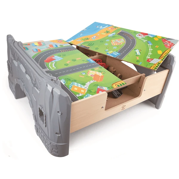 Hape Treinlandschap Met Batterij-aangedreven Locomotief, 70 Stuks 3 Hape Treinlandschap Met Batterij-aangedreven Locomotief, 70 Stuks - Afbeelding 3