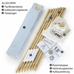 Hej Loenne Kindertent, Blauw -Kinderspeelgoed hej loenne kindertent blauw a364782 3