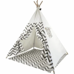 Hej Loenne Kindertent, Wit-grijs Gekarteld