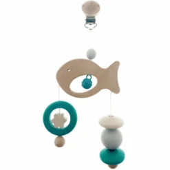 Kinderspeelgoed -Kinderspeelgoed hess mini trapeziumvis nature turquoise a291321 1