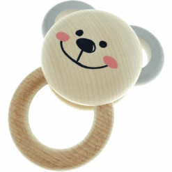 Kinderspeelgoed -Kinderspeelgoed hess ronde rammelaar beer nature a270806 1