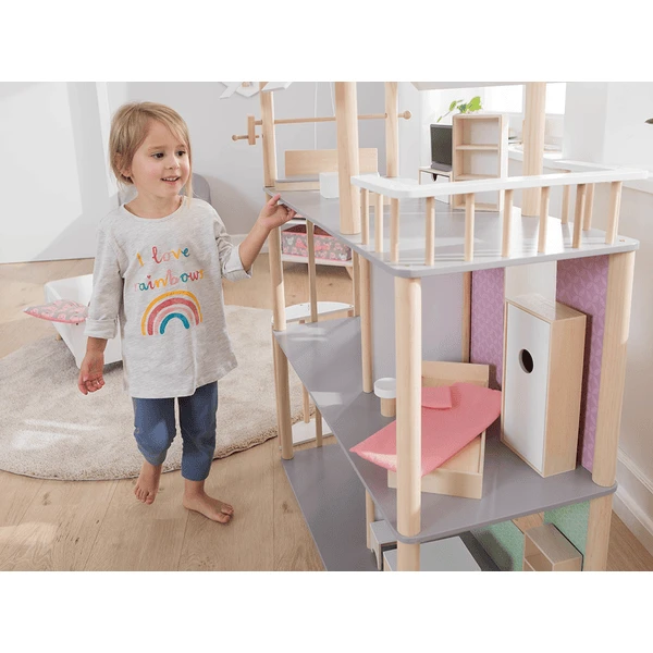 Howa® Poppenhuis Voor Poppen Tot 30cm 5 Howa® Poppenhuis Voor Poppen Tot 30cm - Afbeelding 5