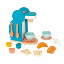 Janod ® Espressomachine Met Toebehoren, 14 Onderdelen -Kinderspeelgoed janod espressomachine met toebehoren 14 onderdelen a292109 2