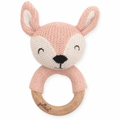 Jollein Bijtring Ø 7cm Deer Pale Pink -Kinderspeelgoed jollein bijtring o 7cm deer pale pink a283037 4