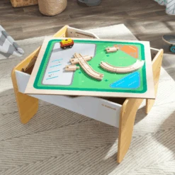 Kidkraft® 2-in-1 Speeltafel Grijs & Natuur -Kinderspeelgoed kidkraft 2 in 1 speeltafel grijs natuur a276490 3