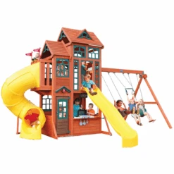 Kidkraft® Canyon Ridge Klimrek / Schommelset -Kinderspeelgoed kidkraft canyon ridge klimrek schommelset a265868 1