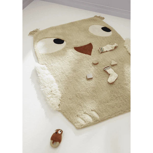 Kids Concept ® Tapijt Uil Edvin, Wit 3 Kids Concept ® Tapijt Uil Edvin, Wit - Afbeelding 3