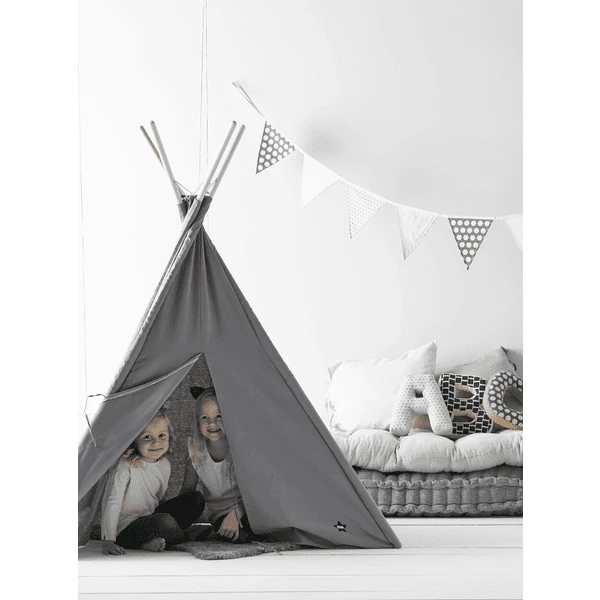 Kids Concept Tipi Tent, Grijs 2 Kids Concept Tipi Tent, Grijs - Afbeelding 2
