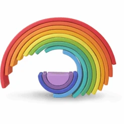 Kinderfeets ® Bogen Regenboog - Stapelbare Houten Bogen -Kinderspeelgoed kinderfeets bogen regenboog stapelbare houten bogen a310684 4