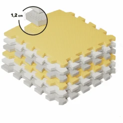 Kinderkraft Luno-schuim Puzzelmat, Geel -Kinderspeelgoed kinderkraft luno schuim puzzelmat geel a294065 3