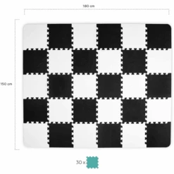 Kinderkraft Luno-schuim Puzzelmat, Zwart -Kinderspeelgoed kinderkraft luno schuim puzzelmat zwart a294045 2