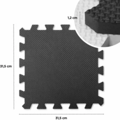 Kinderkraft Luno-schuim Puzzelmat, Zwart -Kinderspeelgoed kinderkraft luno schuim puzzelmat zwart a294045 4
