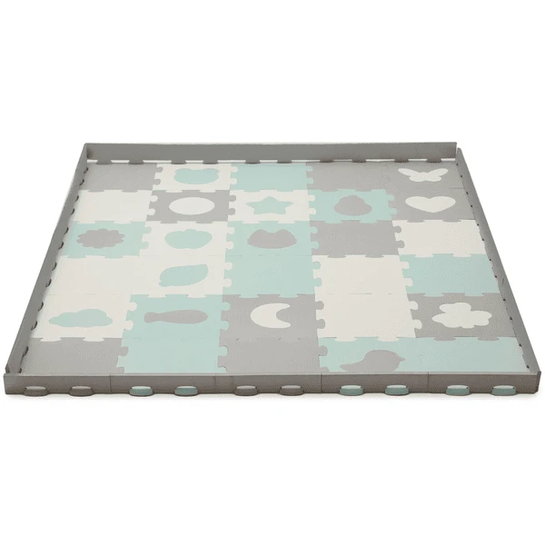 Kinderkraft Kinderrkraft Puzzelmat LUNO SHAPES, Mint 3 Kinderkraft Kinderrkraft Puzzelmat LUNO SHAPES, Mint - Afbeelding 3