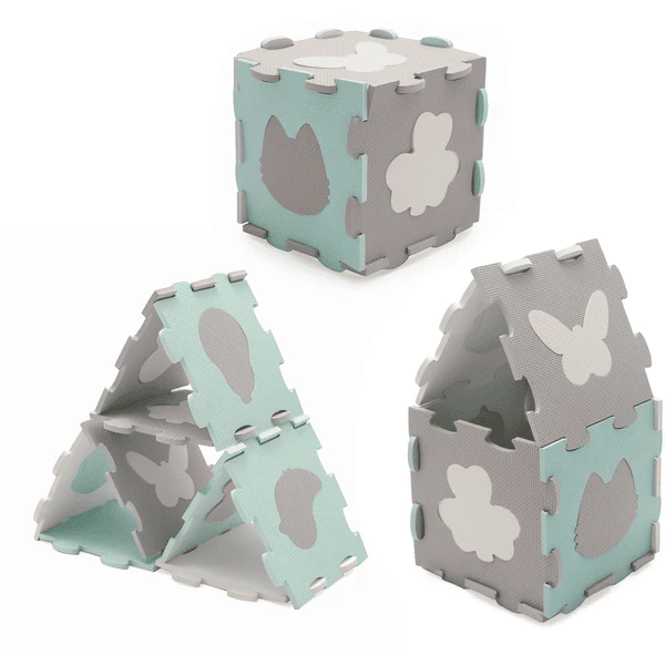 Kinderkraft Kinderrkraft Puzzelmat LUNO SHAPES, Mint 5 Kinderkraft Kinderrkraft Puzzelmat LUNO SHAPES, Mint - Afbeelding 5