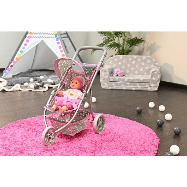 Knorr® Speelgoed Jogger Lio Poppenwagen - Ster Grijs 2 Knorr® Speelgoed Jogger Lio Poppenwagen - Ster Grijs - Afbeelding 2