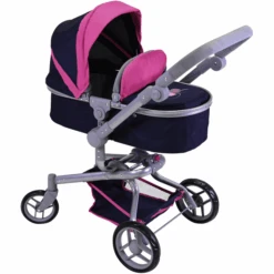 KnorrĀ® Speelgoed Poppenwagen Boonk Flying Heart S Navy/roze