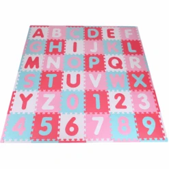 Knorr® Speelgoed Puzzelmat - " Alpha Inzet + Nummers" Roze-roze