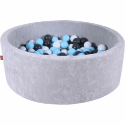 Knorr® Toys Ballenbak Soft Grey Inclusief 300 Ballen Creme/grey/lightblue