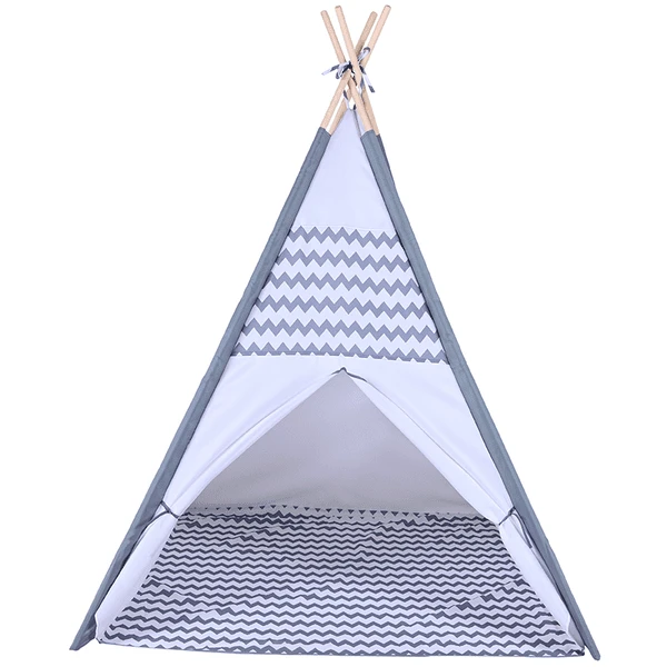 Knorr®toys Tipi Zigzag, Grijs/wit 3 Knorr®toys Tipi Zigzag, Grijs/wit - Afbeelding 3
