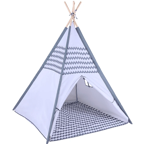 Knorr®toys Tipi Zigzag, Grijs/wit 4 Knorr®toys Tipi Zigzag, Grijs/wit - Afbeelding 4