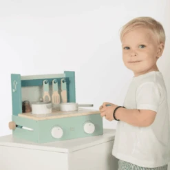 Label-Label - Opvouwbaar Kooktoestel - Groen 8 Label-Label - Opvouwbaar Kooktoestel - Groen -Kinderspeelgoed label label opvouwbaar kooktoestel groen a393370 3