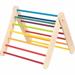 LEG & GO Klimdriehoek - Klimmuur (Zweeds) 2in1, Regenboog -Kinderspeelgoed leg go klimdriehoek klimmuur zweeds 2in1 regenboog a379553 2