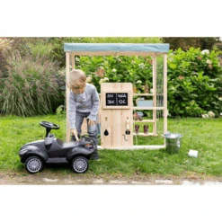 MUDDY BUDDY Speelwinkel Tankstation Voor Buiten "Bubble Catcher" Naturel - Saliegroen -Kinderspeelgoed muddy buddy speelwinkel tankstation voor buiten bubble catcher naturel saliegroen a412377 4