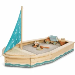 MUDDY BUDDY Zandbak "Anchor Lover" Naturel- Petrol Blauw -Kinderspeelgoed muddy buddy zandbak anchor lover naturel petrol blauw a412345 3