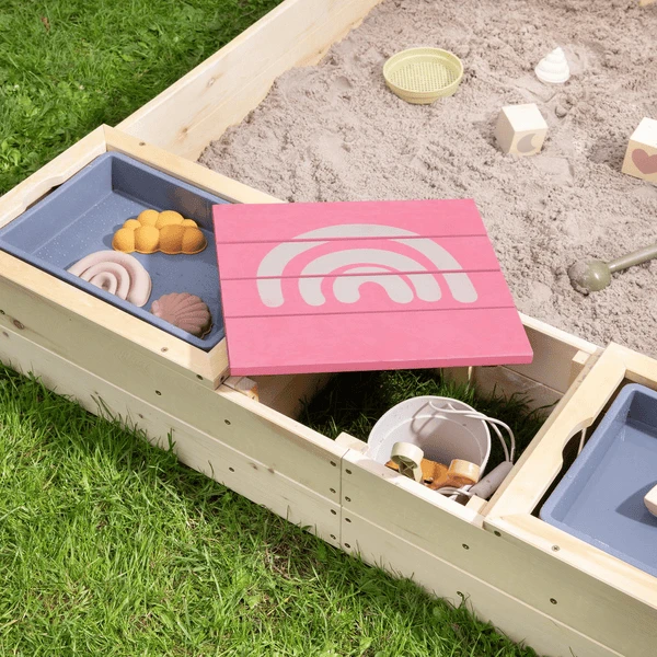 MUDDY BUDDY Zandbak "Beach Rebel" Naturel Poederroze 3 MUDDY BUDDY Zandbak "Beach Rebel" Naturel Poederroze - Afbeelding 3